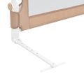 vidaXL Zábrana na detskú posteľ, sivohnedá 150x42 cm, polyester