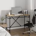 vidaXL Stôl dub sonoma 100x50x75 cm spracované drevo a železo