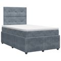 vidaXL Posteľ boxspring s matracom Tmavosivá 120 x 190 cm Zamat