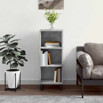 vidaXL Komoda betónovo sivá 34,5x32,5x90 cm kompozitné drevo