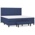 vidaXL Boxspring posteľ s matracom modrá 200x200 cm látka