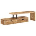 vidaXL TV stolík (118-195) x 30 x 40 cm, surové mangové drevo