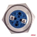 Spínač plochý oceľový ON/OFF 19mm 5A 12/230V AMiO-04474