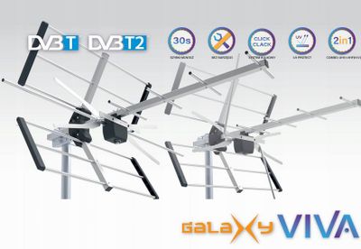 DVB-T/T2 anténa GALAXY VIVA LTE-700 Triple UHF 15dB, 5G
