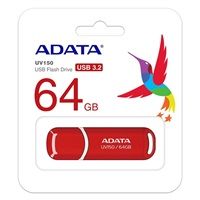 ADATA Flash disk 64GB UV150, USB 3.1 Dash Drive (R:90/W:20 MB/s) červená
