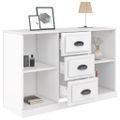 vidaXL Komoda vysoký lesk biela 104,5x35,5x67,5 cm kompozitné drevo