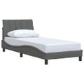 vidaXL Rám postele bez matraca Hanko tmavosivá 80x200 cm látka