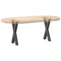 vidaXL Nohy konferenčného stolíka v tvare X, 2 ks, antracitové, 38 x (42-43) cm, oceľ