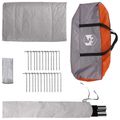 vidaXL Tipi stan 18-miestny Šedá a oranžová Polyester a oceľ