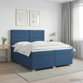 vidaXL Posteľ boxspring s matracom Modrá 200 x 200 cm Látka