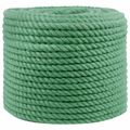 vidaXL Jutové lano 10 mm Zelená 100% Tossa juta