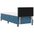 vidaXL Posteľ s pružinovým rámom Tmavomodrá 80 x 200 cm Zamat