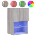vidaXL TV skrinky s LED svetlami 2 ks sivé sonoma 40,5x30x60 cm