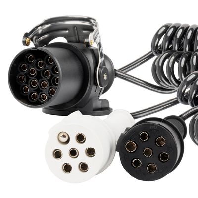 Spirálový kábel TIR 2x 7 PIN 15 PIN typ N/S 5m 24V AMIO-04381