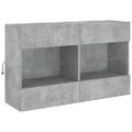 vidaXL TV nástenná skrinka s LED svetlami betónovo sivá 98,5x30x60,5cm