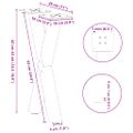 vidaXL Nohy konferenčného stolíka v tvare X, 2 ks, biele, 28 x (42-43) cm, oceľové