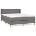 vidaXL Boxspring posteľ s matracom tmavosivá 140x200 cm látka