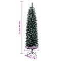 vidaXL Umelý úzky vianočný stromček 150 LED 150 cm