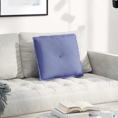 vidaXL Poduška na chrbát Modrá džínovina 50 x 19 x 45 cm látka