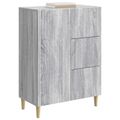 vidaXL Servírovacia skriňa so zásuvkou Sivá sonoma 66 x 34,5 x 90 cm