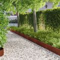 vidaXL Obrubník trávnika 30 ks 103 x 20 cm Oceľ Hrdzavý