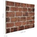 vidaXL 3D nástenné panely tmavohnedé dizajn tehál 10 ks EPS