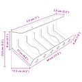 vidaXL Úložný box na káble pod stôl 2 ks Biela 44 x 11,5 x 13,5 cm