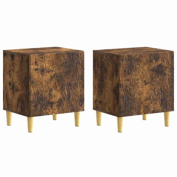 vidaXL Nočný stolík 2 pcs Dymový dub 43 x 34,5 x 50 cm