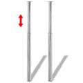 Teleskopické stolové nohy, pochrómované, 710 mm-1100 mm 2 ks