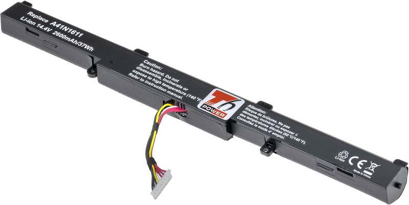 Batéria T6 Power pre Asus GL752, N552, N752, FX553, G553, GL553, 2600mAh, 37Wh, 4cell, Li-ion