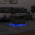 vidaXL Konferenčný stolík s LED svetlami sivý sonoma 50x49x40 cm