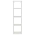 vidaXL Nástenná polica v tvare kocky, biela 37x29,5x134,5 cm, MDF