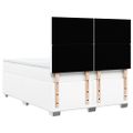 vidaXL Boxspring posteľ s matracom biela 160x200 cm umelá koža