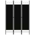 vidaXL Paraván s 3 panelmi, čierny 120x180 cm