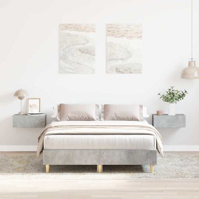 vidaXL Posteľný rám bez matraca betónový sivý 135x190 cm