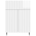 vidaXL Servírovacia skriňa Biela s vysokým leskom 66 x 34,5 x 92 cm
