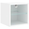 vidaXL TV skrinka s LED svetlami biela 30x28,5x30 cm