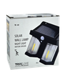 TR-64 LED solárna nástenná lampa s pohybovým senzorom - čierna Trixline