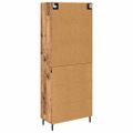 vidaXL Highboard 2 ks Staré drevo 69,5 x 34 x 180 cm Kompozitné drevo