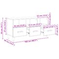 vidaXL TV skrinka 102 x 36 x 50 cm Remeselnícky dub Kompozitné drevo