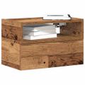 vidaXL Nástenný nočný stolík staré drevo 45x26x28,5 cm