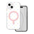 Puzdro Bubble Dots Mag pre iPhone 15 6,1" biele