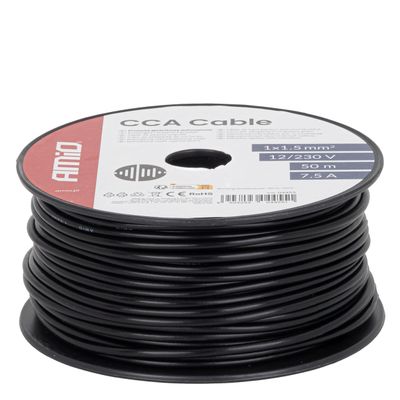 Vodič reproduktora jednožilový CCA 1x1.5mm2 50m 7.5A 12/230V AMiO-04455