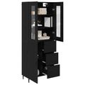 vidaXL Highboard 2 ks Čierny dub 69,5 x 34 x 180 cm Kompozitné drevo