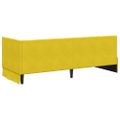 vidaXL Rohový rám postele s čelnou doskou Žltá 80 cm x 200 cm Zamat