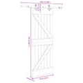 vidaXL Posuvné dvere NARVIK 70 x 210 cm (152,5 cm) Prírodná a čierna