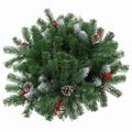 vidaXL Osvetlený umelý vianočný stromček k chodníku, zelený 40 cm, PVC