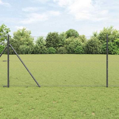 vidaXL Vonkajší šesťuholníkový fénový základný upevňovač 10 x 1 m Sivá