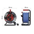 Špeciálny predlžovací kábel na bubne 50 m / 4 zásuvky / PVC / 230 V / 1,5 mm2