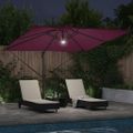 vidaXL Roma Parasol Červená 286 x 284 x 270 cm Hliník a polyester
